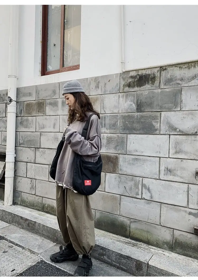 Men Black Crossbody Bag Set with Cap Hat — feature 22