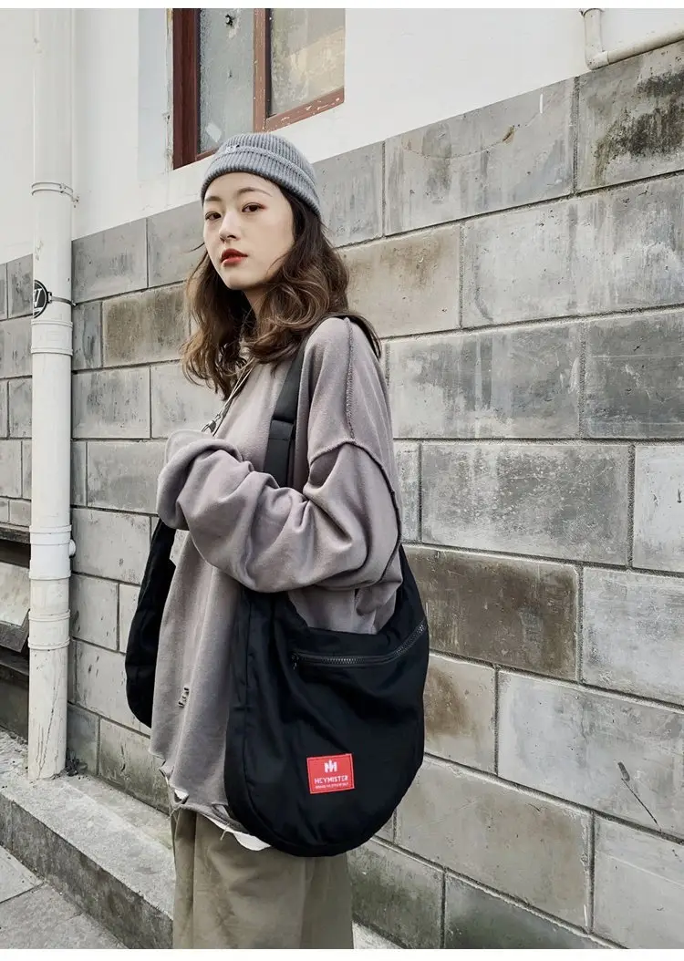 Men Black Crossbody Bag Set with Cap Hat — feature 23
