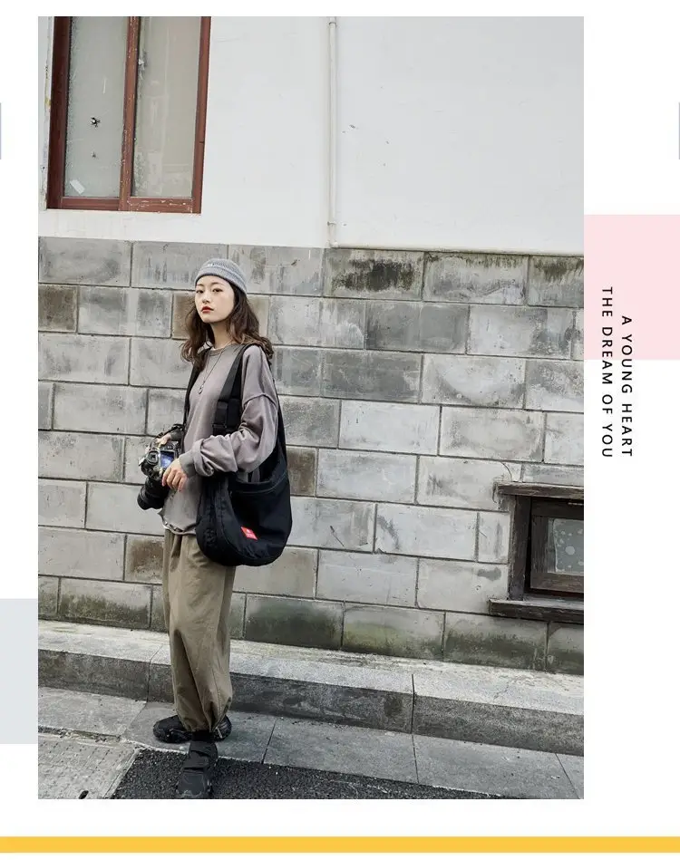 Men Black Crossbody Bag Set with Cap Hat — feature 24
