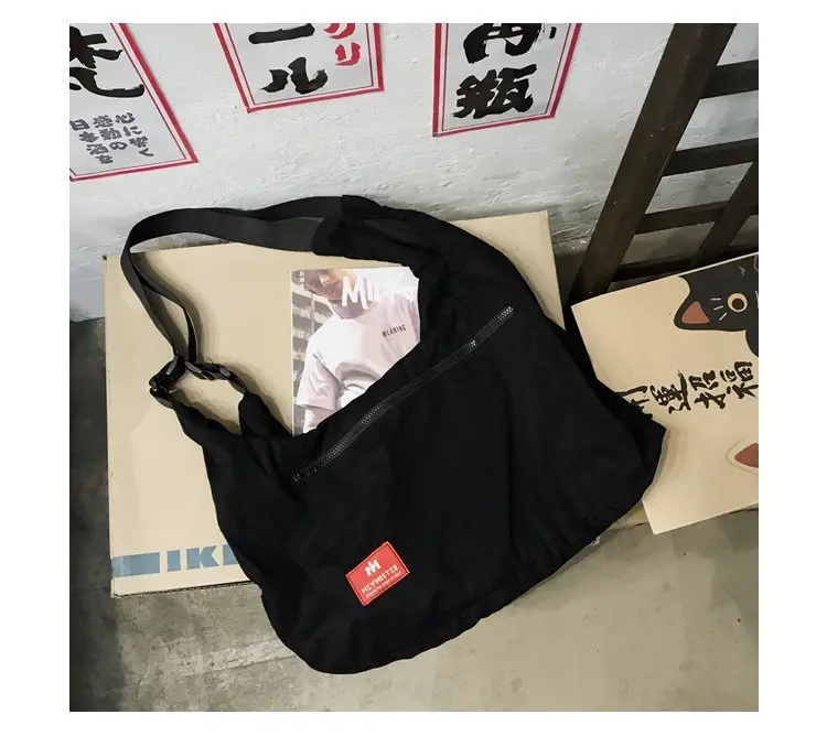 Men Black Crossbody Bag Set with Cap Hat — feature 29