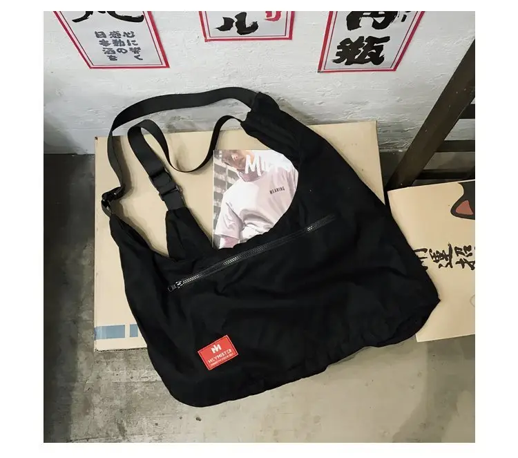 Men Black Crossbody Bag Set with Cap Hat — feature 31