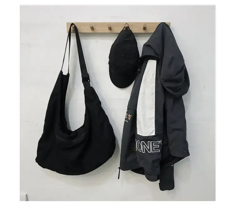 Men Black Crossbody Bag Set with Cap Hat — feature 32