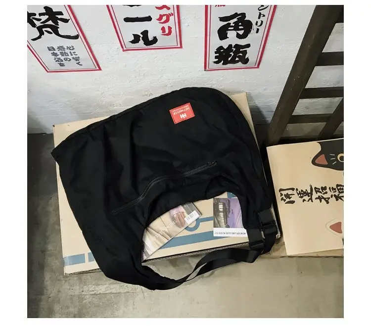 Men Black Crossbody Bag Set with Cap Hat — feature 35