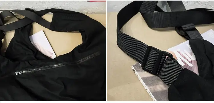 Men Black Crossbody Bag Set with Cap Hat — feature 38