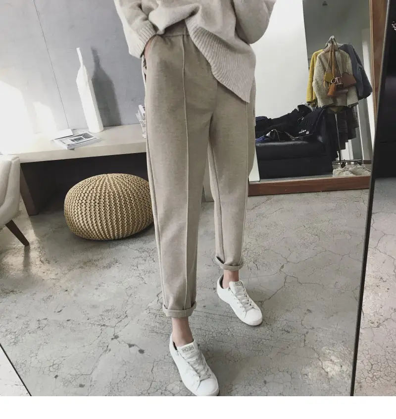 Women's Black Woolen Trousers Radish Design — feature 17