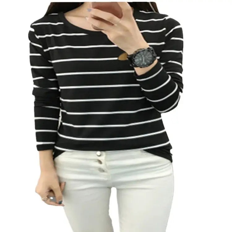 Women Striped Long Sleeve T-Shirt 2025 Autumn - Image 7