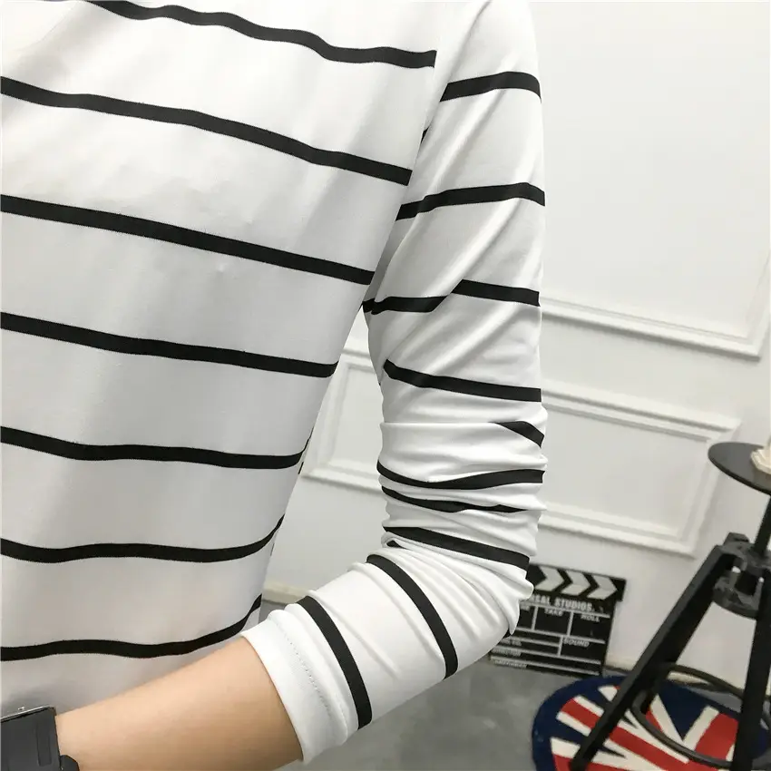Women Striped Long Sleeve T-Shirt 2025 Autumn — feature 37