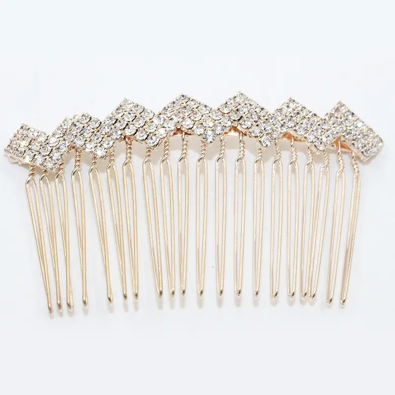 Full Rhinestone Bow Crown Hair Comb for Women - Image 2