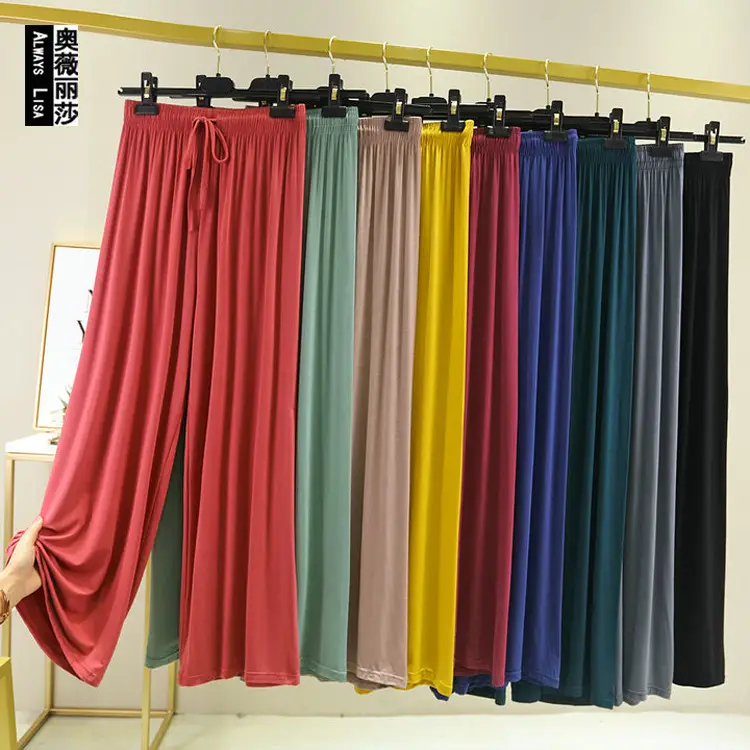 2023 Drapedy Modal Pants Blue Large Wide Leg Spring Summer - Image 10