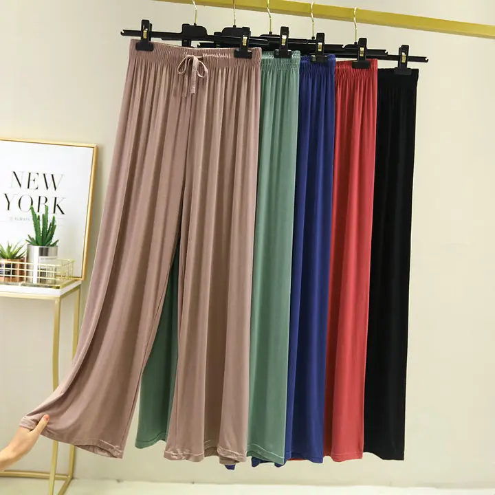 2023 Drapedy Modal Pants Blue Large Wide Leg Spring Summer - Image 11