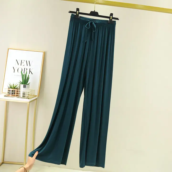 2023 Drapedy Modal Pants Blue Large Wide Leg Spring Summer - Image 4
