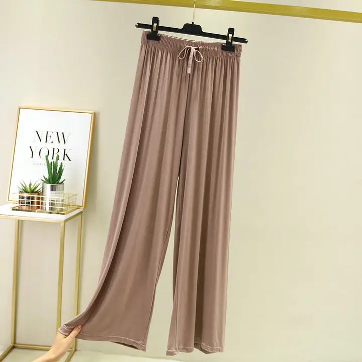 2023 Drapedy Modal Pants Blue Large Wide Leg Spring Summer - Image 6
