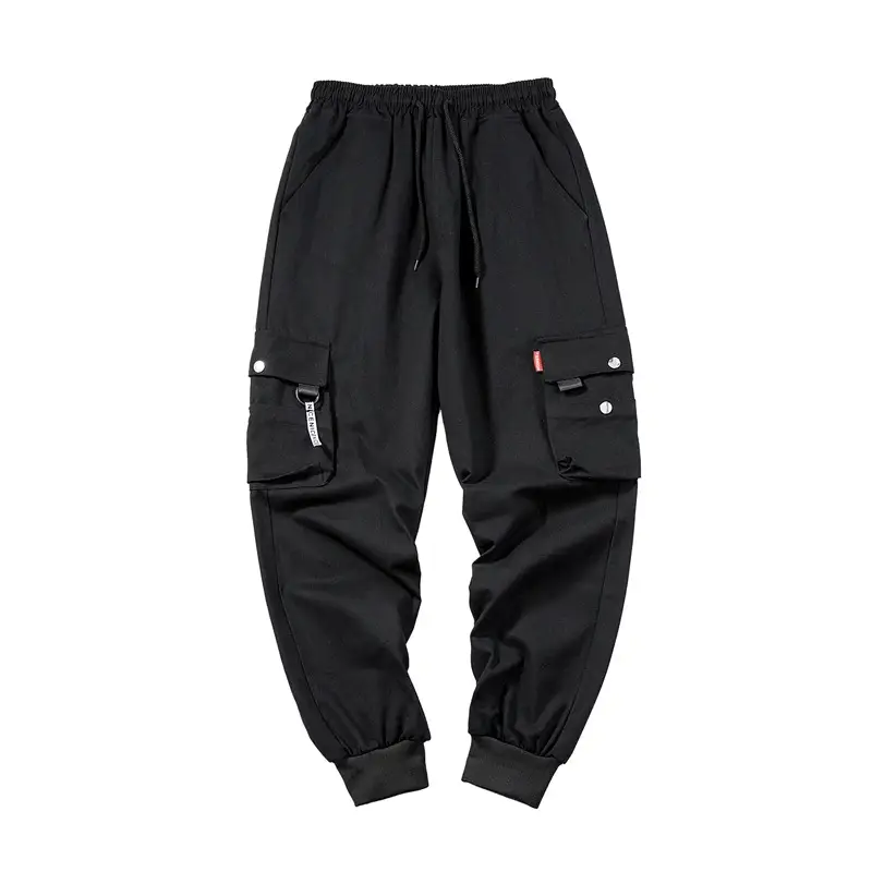 Korean Style Men's Grey Cargo Pants for Spring Autumn - Image 10