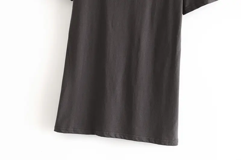 Women's 2025 Letter Print T-Shirt Black Short Sleeve — feature 11