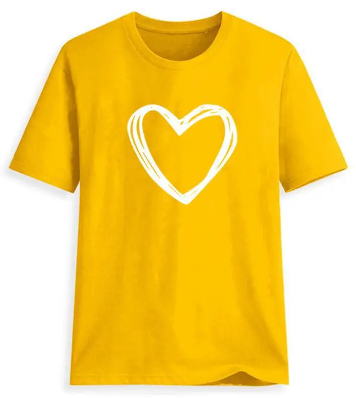 Red Heart Print T-Shirt for Men Women Casual Wear - Image 5