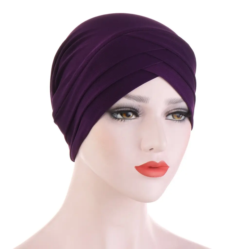 Red Cross-Stripped Muslim Cap for Women - Image 14