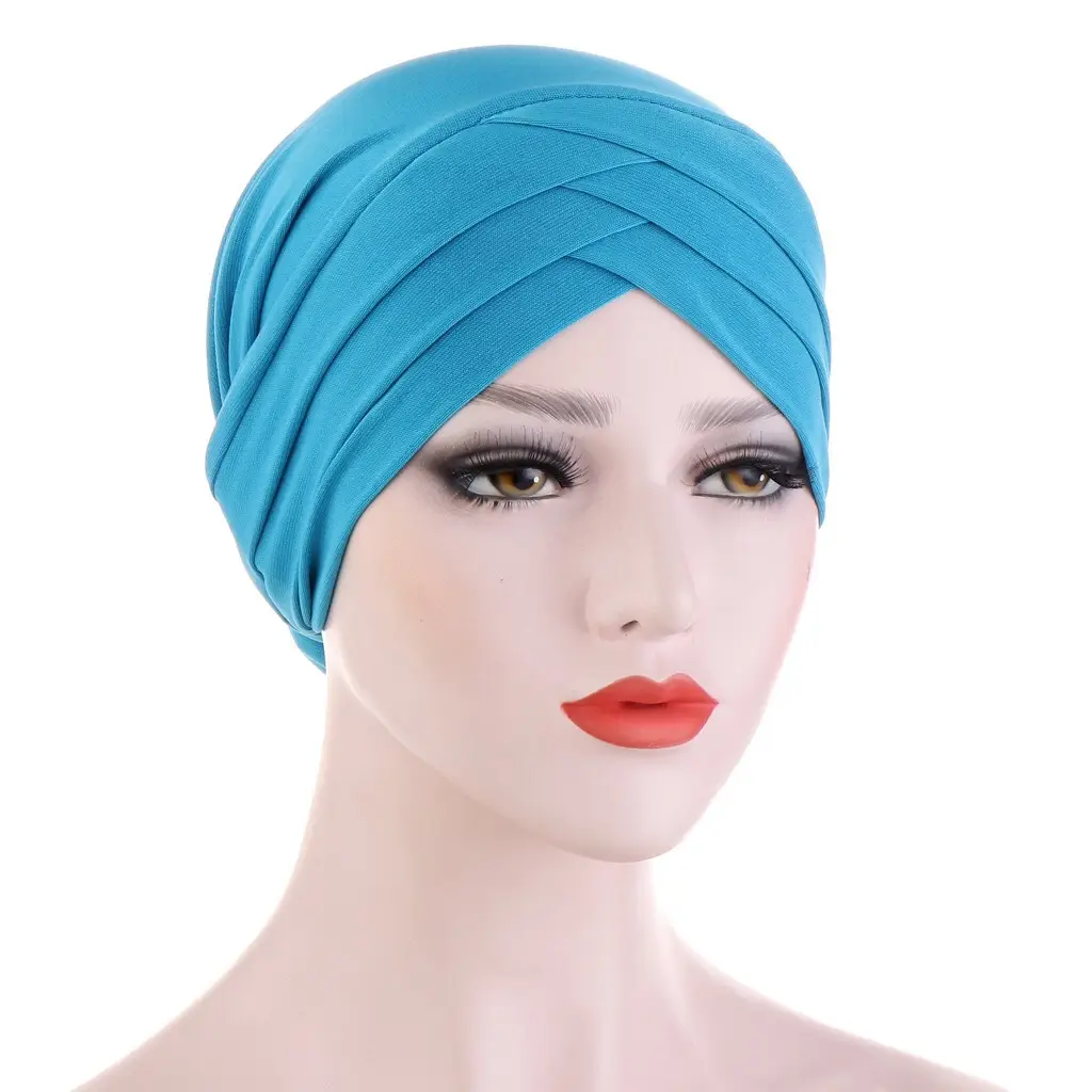Red Cross-Stripped Muslim Cap for Women - Image 15