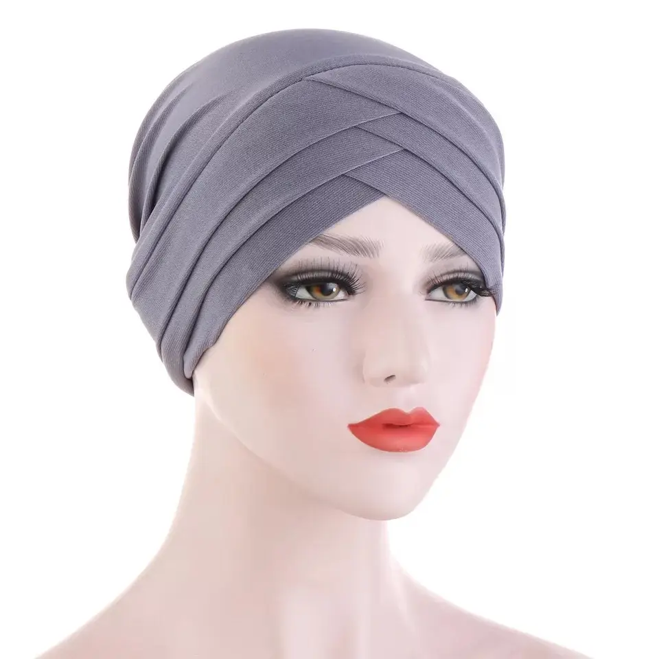 Red Cross-Stripped Muslim Cap for Women - Image 4