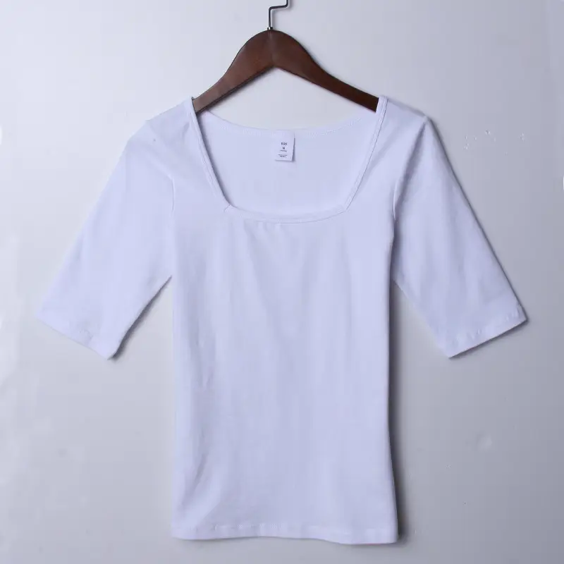 Korean Style Black Cotton Half Sleeve T-Shirt - Image 2