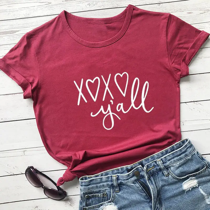 Xoxo You'Ll Unisex Letter Print T-Shirt Yellow - Image 8