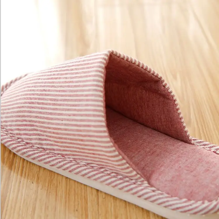 Japanese and Korean Four Seasons Linen Slippers Home Indoor Men and Women Couple Thick Bottom Simple Warm Autumn and Winter Cotton Slippers
