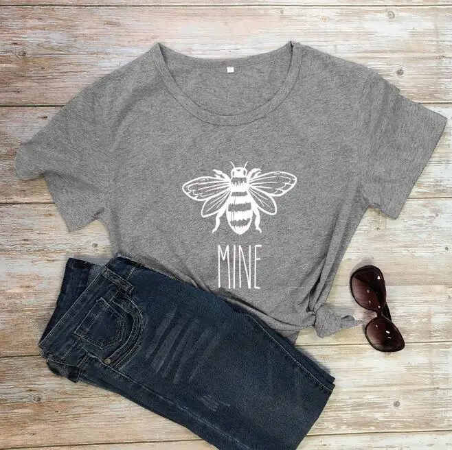 Foreign Trade T-Shirt Mine Bee Design Black - Image 11