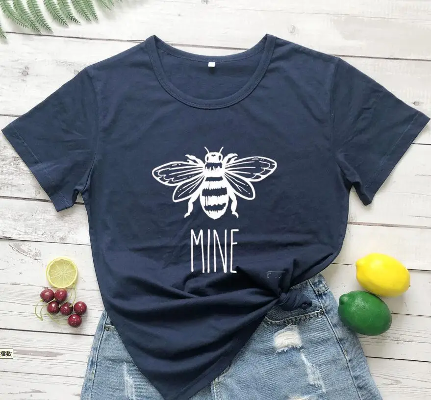 Foreign Trade T-Shirt Mine Bee Design Black - Image 12