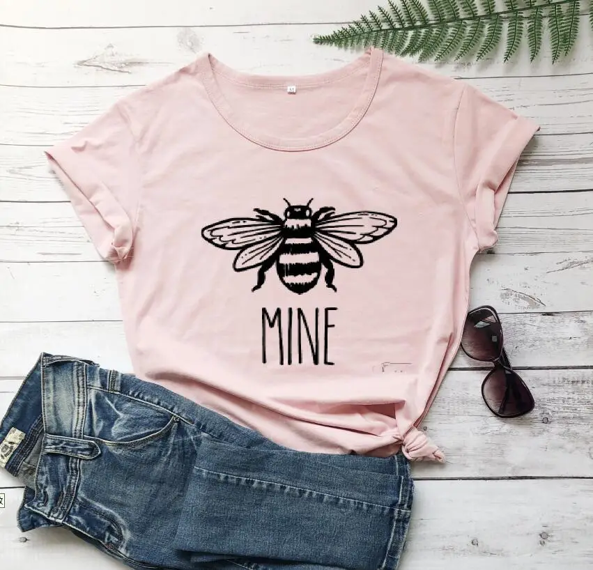 Foreign Trade T-Shirt Mine Bee Design Black - Image 7