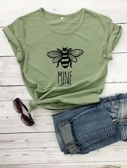 Foreign Trade T-Shirt Mine Bee Design Black - Image 8
