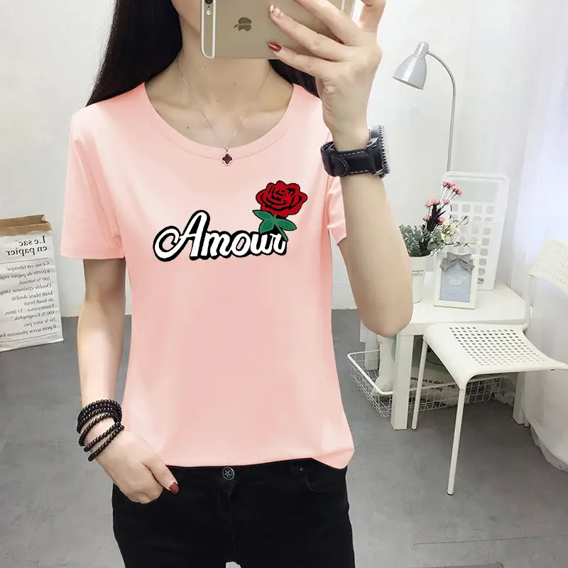 Women Light Blue Kurta T-shirt with Cat Print Summer Casual Wear - Image 18