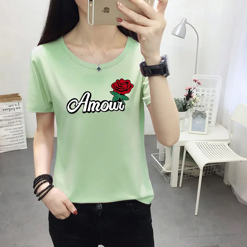 Women Light Blue Kurta T-shirt with Cat Print Summer Casual Wear - Image 22