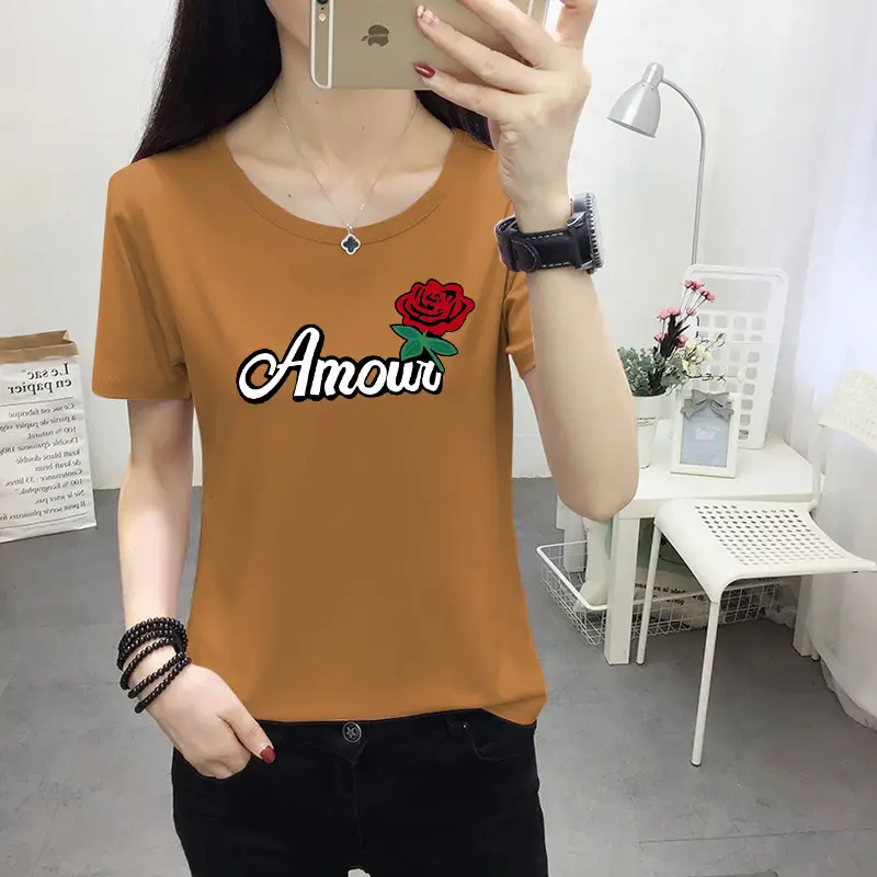 Women Light Blue Kurta T-shirt with Cat Print Summer Casual Wear - Image 24