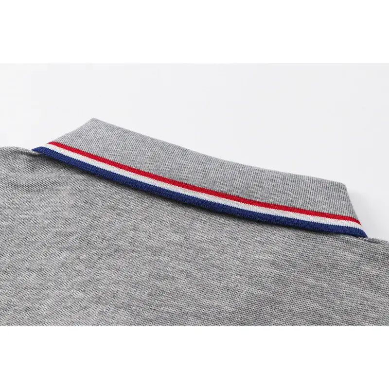 Men Blue Polo Shirt with Red Trim - Image 13