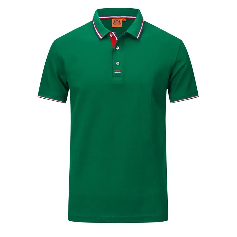 Men Blue Polo Shirt with Red Trim - Image 9