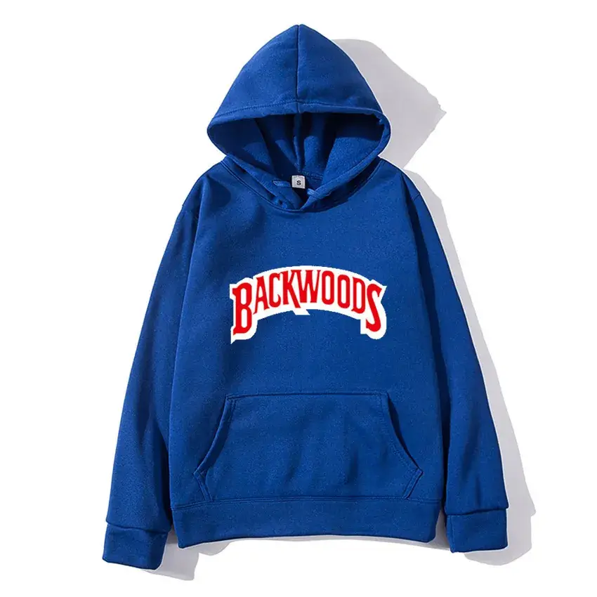 Blue Backwoods Hooded Pullover Sweater for Men Women - Image 19