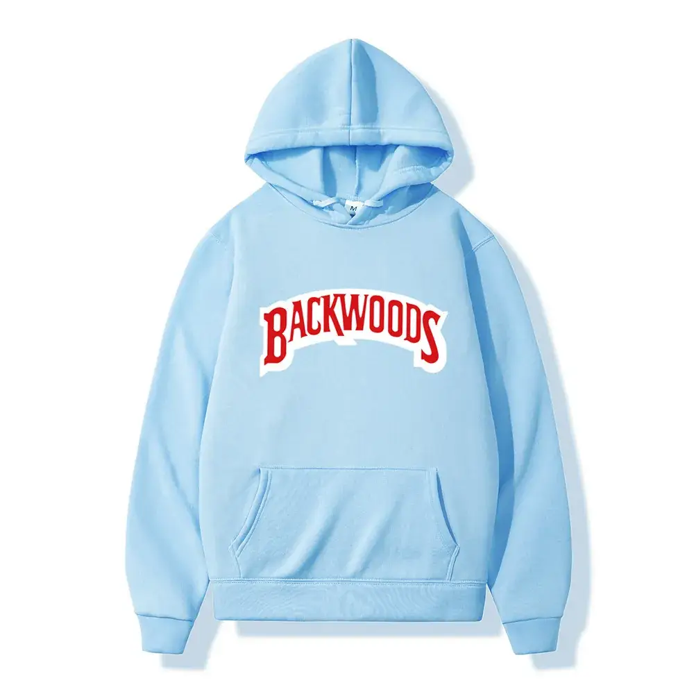 Blue Backwoods Hooded Pullover Sweater for Men Women - Image 14
