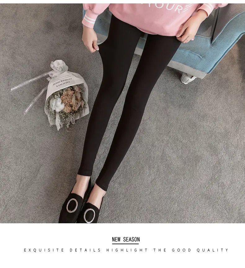 Maternity Leggings Low Waist High Waist Belly Support — feature 13