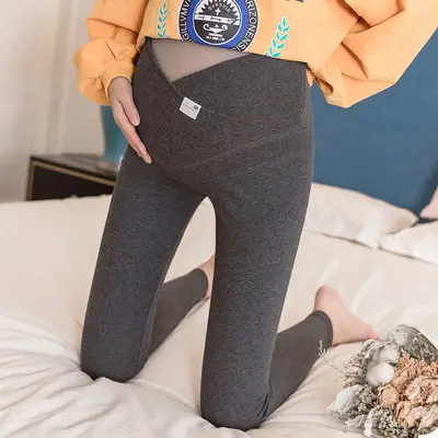 Maternity Leggings Low Waist High Waist Belly Support - Image 2
