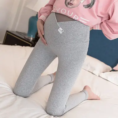 Maternity Leggings Low Waist High Waist Belly Support - Image 3