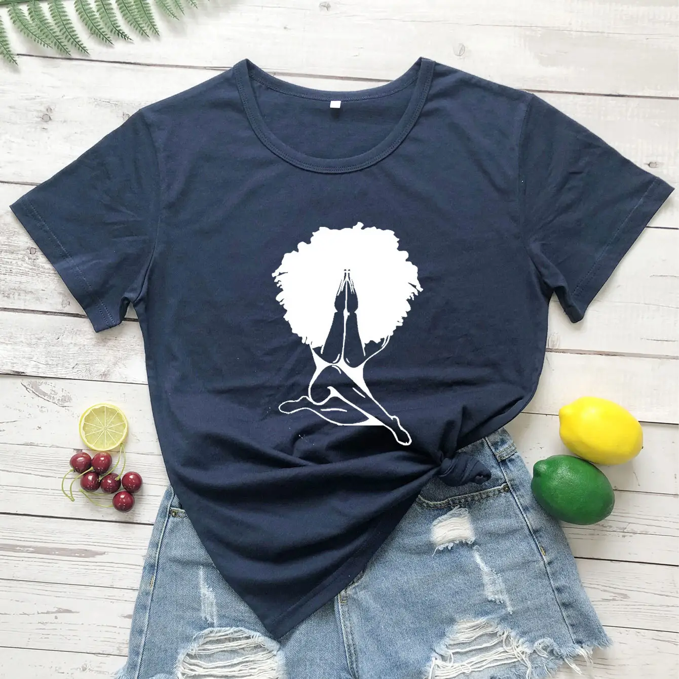 T-shirt with Explosion Head Girl Design Yellow - Image 13