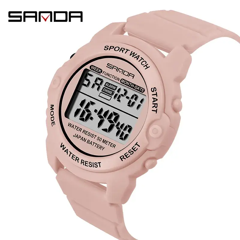 Sanda Men's Waterproof Digital Sports Watch Black