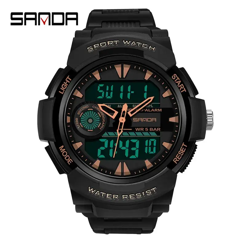 Men's Waterproof Digital Watch with LED Display - Image 2