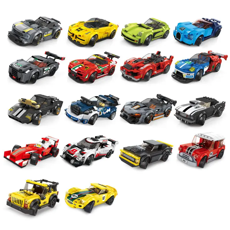 Racing Building Blocks Toy Blue Super Car 139PCS - Image 16