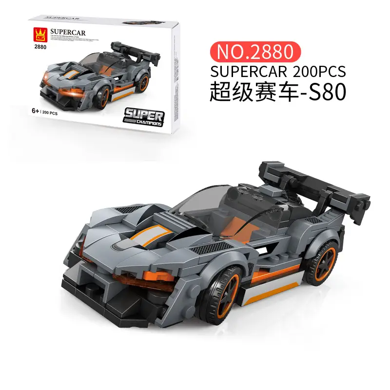 Racing Building Blocks Toy Blue Super Car 139PCS - Image 10