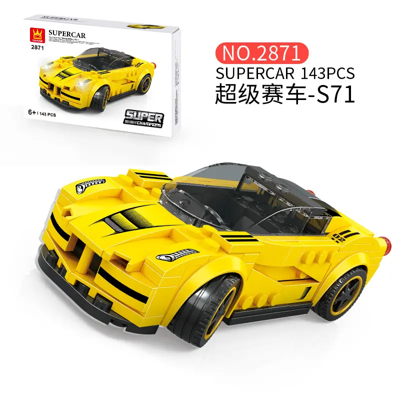 Racing Building Blocks Toy Blue Super Car 139PCS - Image 2