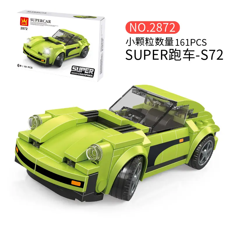 Racing Building Blocks Toy Blue Super Car 139PCS - Image 3