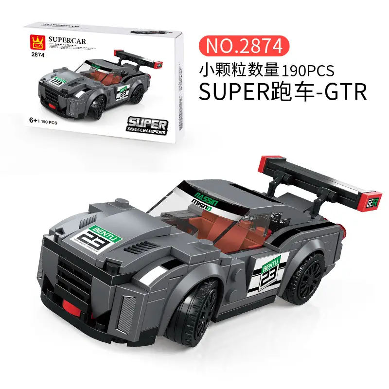 Racing Building Blocks Toy Blue Super Car 139PCS - Image 5