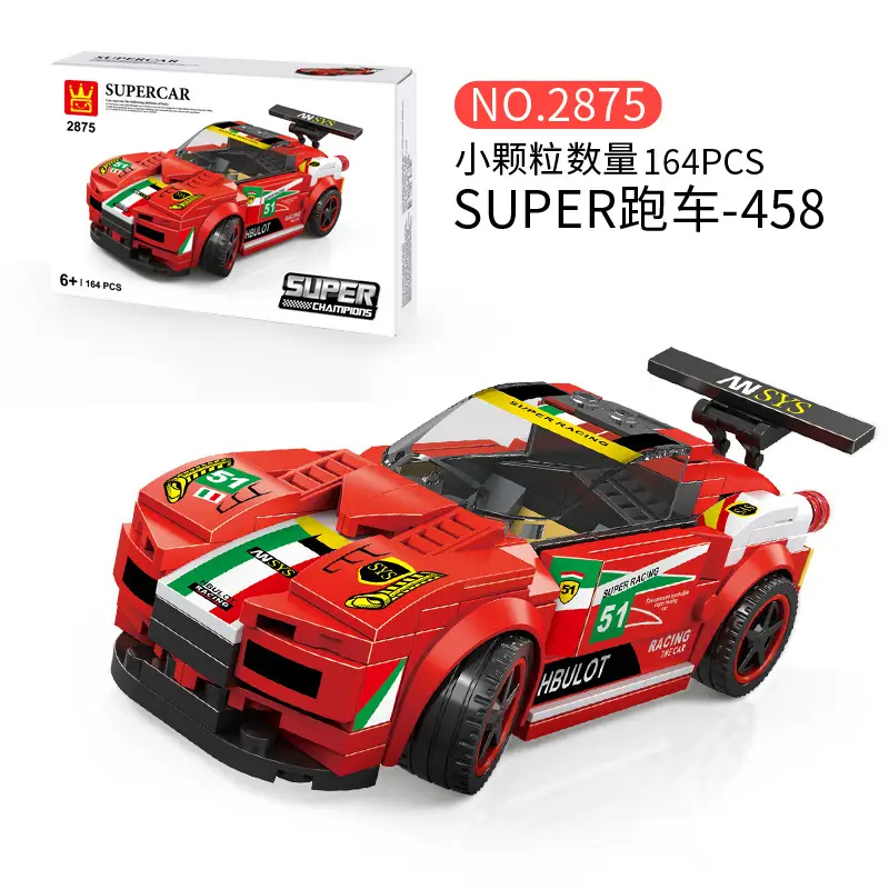 Racing Building Blocks Toy Blue Super Car 139PCS - Image 6