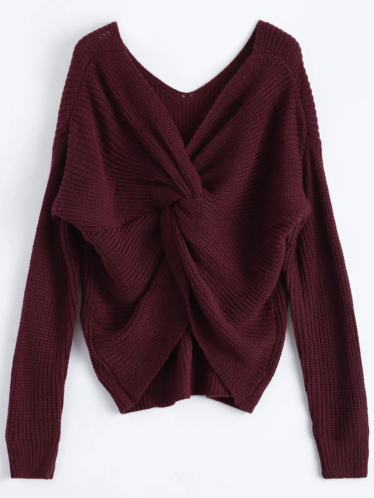 Women's 2025 Beaded Cross Neck Pullover Sweater - Image 9