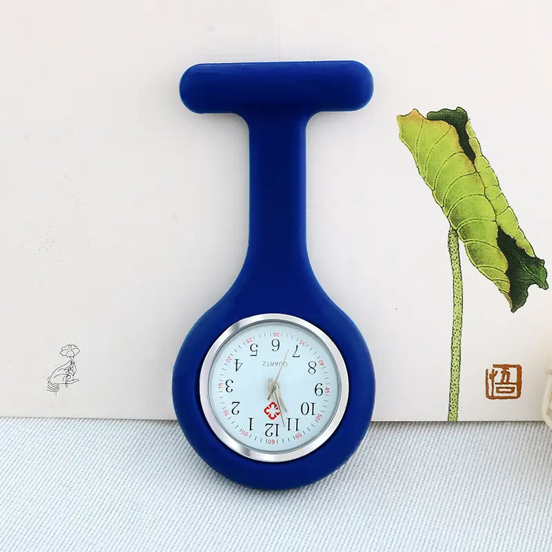 Factory Direct Sales New Silicone Band Wholesale Male and Female Nurse Watch Advertising Gift Hanging Watch Hot Selling Chest Watch Dropshipping